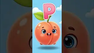 Letter P | Learn Alphabet with Peach 🍑 #alphabet #kidslearning #animation #babytoons #cartoon