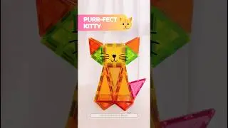 Magnetic Tiles  🐱 PURR-FECT MAGNETIC KITTY  #MagneticTiles #CatCraft #CreativeBuilding #KidsFun