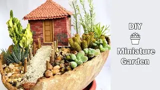 Succulent Miniature Garden | Broken Pot Fairy Garden DIY | Miniature Fairy Garden Ideas