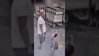 SHOCKING: Man Slams Toddler on Floor at Moscow Airport #shorts