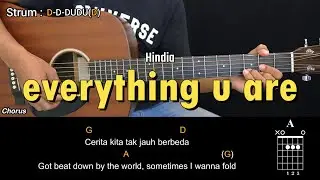 everything u are - Hindia | Tutorial Chord Gitar Mudah dan Lirik