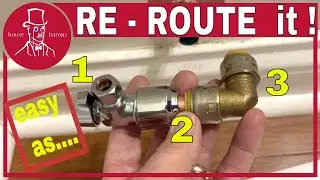How to move the plumbing supply pipe | Reroute toilet supply plumbing