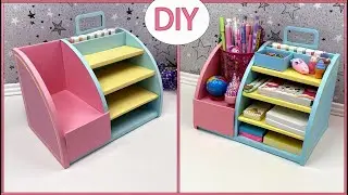 How to Make a Simple and Easy Desktop Organizer from Cardboard