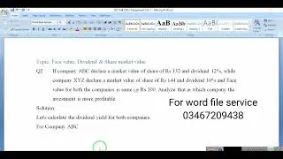 Mth302 assignment solution file available | Vu m302 assignment fall 2023