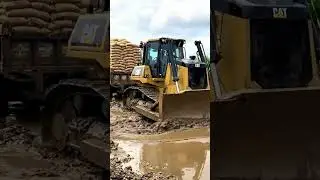BEST 🚜 CAT D11 Bulldozer Power in Deep Mud Challenge 💪🌾 #shorts #bulldozer #viral #viralvideo