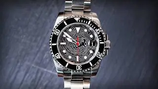 I Built a Submariner Watch with a Hand-Forged Damascus Dial