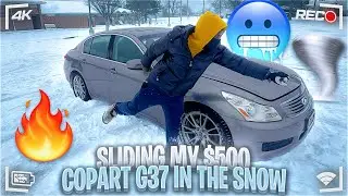 Катаюсь на своей Copart G37 за 500 долларов по снегу 🥶🌪️🔥