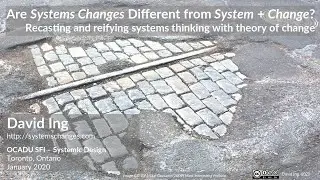 Are Systems Changes Different from System + Change? (OCADU 2020/01/17)
