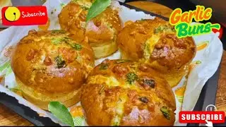 Garlic With Cheese Burger Buns | Garlic Buns 10 mins Instant Cheese Garlic Bread Buns Recipe |