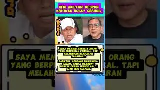 Dedi Mulyadi Respon Kritikan Rocky Gerung, #shorts #shortvideo #artis #masukberanda #artist