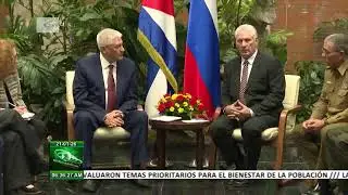 Dialogan Díaz-Canel y delegación rusa sobre relaciones bilaterales