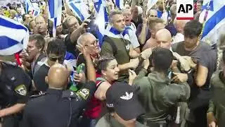 Scuffles as Israelis protest judicial overhaul plan