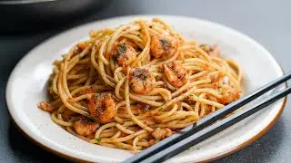 Butter Garlic Shrimp Pasta Recipe | Garlic Shrimp Pasta | Butter Garlic Spaghetti Recipe