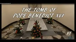 The tomb where lies pope Benedict XVI.  in Vatican grottoes. in St. Peter's basilica. Ela Bros. 65