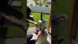 Making tea using an old world/Eastern European wood fired &ldquo;Samovar&rdquo; #usa #woodfiredcooking #samovar