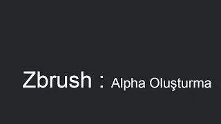 Zbrush: Alpha oluşturma
