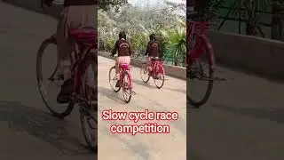 slow cycle race competition 💪😄