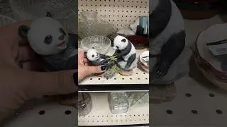 ADORABLE PANDA FIGURINE @ GOODWILL #panda #bamboo #tugofwar #figurine #homedecor #collectibles