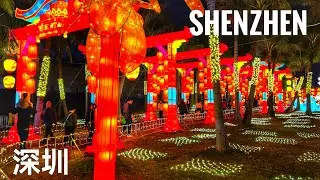 2025 Shenzhen, Chinese Lantern Festival - Walking Shenzhen Happy Coast at Night｜Walking China｜4K HDR