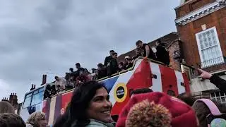 We went to farnhams bus parade (football)