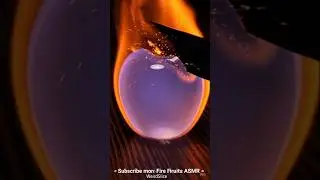 Fire Apple ASMR 🔥🍎 | Satisfying Burning Crystal Fruit Cutting #Shorts
