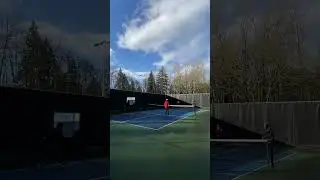 Play Pickleball in the Beautiful winter weather #pickleball #pickleballfun #courtgame