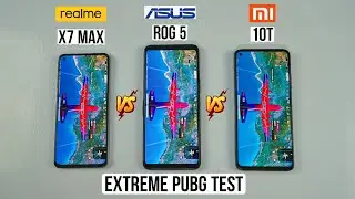 Realme X7 Max vs ASUS ROG 5 vs Mi 10T Extreme Pubg Test 😱