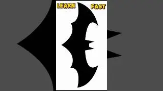 Batman Logo in 10 Seconds: Quick Art Challenge &ndash; Learn Fast! #batman #art #shorts