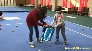 Fun tennis game for teamwork and cool down - Can&rsquo;t see!