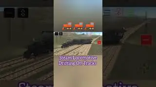 Steam Locomotive run on Multi-line Railway tracks  #trainandrailyardsimulator  #gaming #shorts