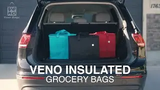 VENO Insulated Grocery Bags, Ideal for Grocery Shopping and Food Delivery