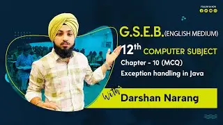 GSEB 12th Computer Studies | Chapter 10: Exception Handling in Java (MCQs)