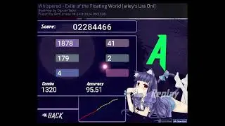 [Osu!Taiko] Whispered - Exile of the Floating World [arley's Ura Oni] (4x 95.51% 408pp)