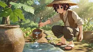 Dawn Farm Ambience 🌾 Cozy Ghibli-Inspired 3D Anime ASMR (No Music) | Rainless Morning Fields