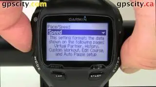 The Pace/Speed menu in Bike Mode on the Garmin Forerunner 910XT