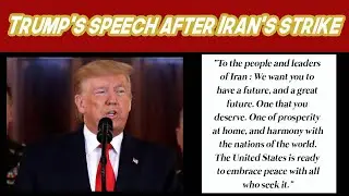President Trump's speech after Iran's strike