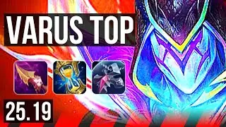 VARUS vs SETT (TOP) | 8 solo kills, 67% winrate, Godlike, 18/5/9, 44k DMG | EUNE Master | 25.19