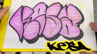 How to do throw up style graffiti letters- kesa