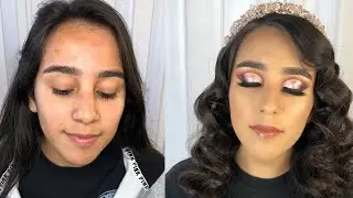 Quinceañera Make over - Quinceañera Makeup - Rose Gold Blush Eyeshadow - Maquillaje para Quinceañera