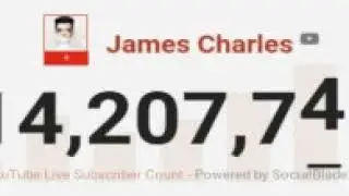 James Charles losing subscribers for five minutes straight