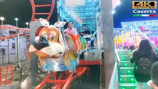 ROLLER COASTER Rides - Giostre 2023 🇮🇹 Lunapark 4K Caserta