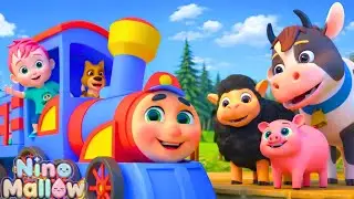 Wheels on the Train Animal | Old Macdonald had A Farm Song | Nino Mallow Nursery Rhymes & Kids Song