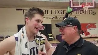 01 26 24 - Drew Wyman hit 4 straight 3 ptrs to start the game and ends w/ 23p & hitting 7/8 from 3
