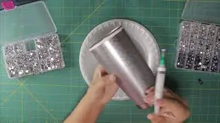 Linear Method Rhinestone Tumbler | Crafts By Laura Johnson