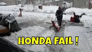 FAILED TEST! Single Stage HONDA Snowblower In WET Slushy SNOW.