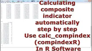 Calculating composite indicator automatically step by step calc_compindex compindexR R Software