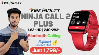 Fire Boltt Ninja Call 2 Plus Smartwatch 🔥| 1.83 HD ⚡| BT Calling ⚡| fire boltt ninja call 2 plus