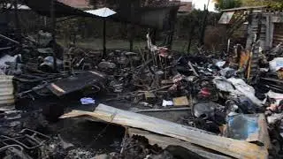 Firework starts garden blaze