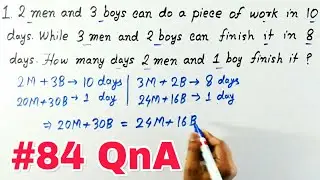 #84 QnA | Time and Work | Number System (In Hindi)