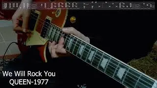 We Will Rock You  Cover Guitar Tab   #queen  #cover #guitartab